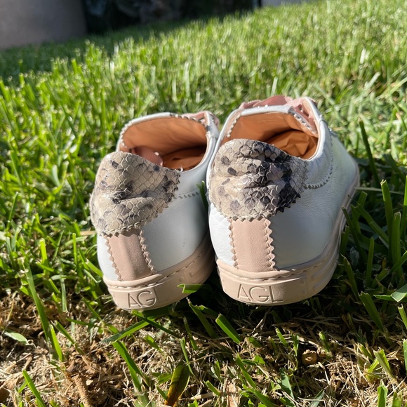 AGL Sade Sneaker white leather  (Women) size 39 US 9 low top - Picture 9 of 13